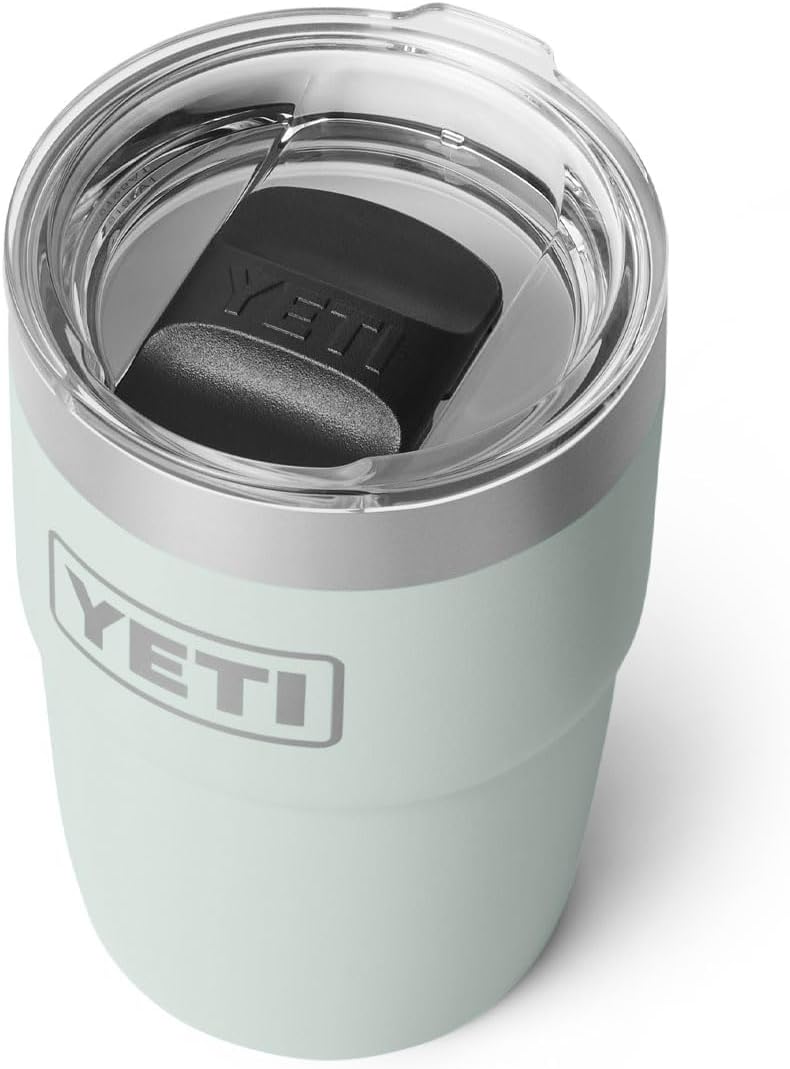 YETI Rambler 8 oz Insulated Coffee Mug with Lid - Stackable Double-Wall Vacuum Insulated Coffee Cup - DuraSip Ceramic Lining - Barista-Friendly Design - Stainless Steel - Dishwasher Safe