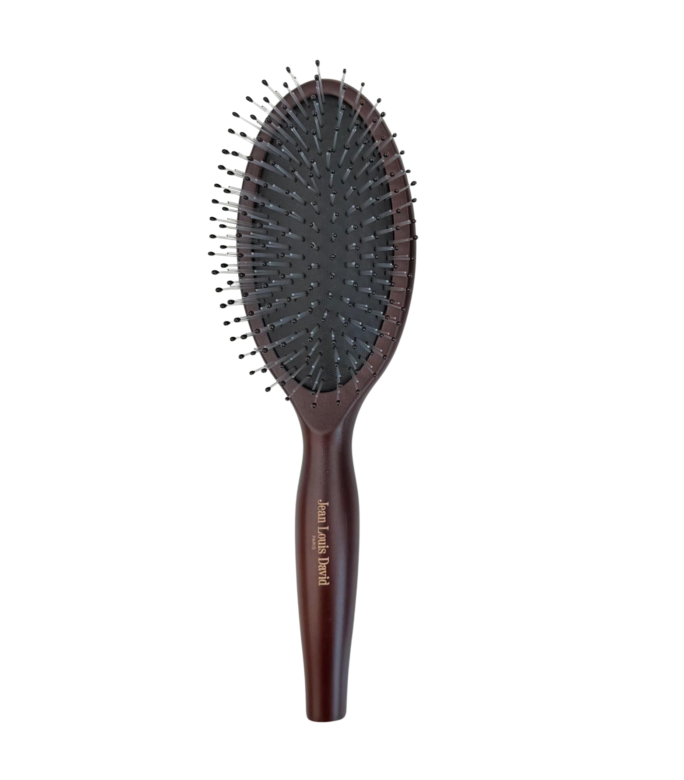 Jean Louis David - Wooden Hair Brush - Double Nubs Massaging & Detangling - All Hair Types