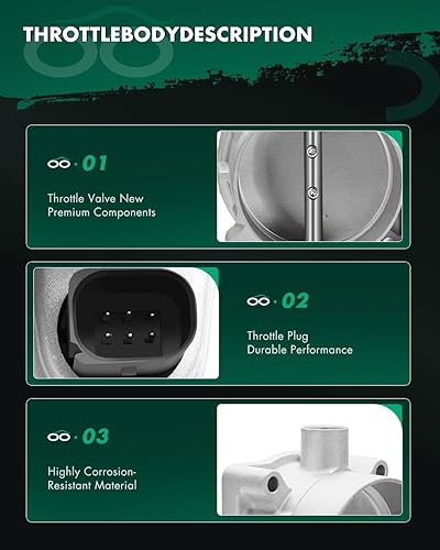 Miniatura 5 de SCITOO Conjunto de cuerpo del acelerador para Dodge Charger 2006-2012, Chrysler 300 2005-2012, para Jeep Commander 2006-2010 4591847AC (para motores