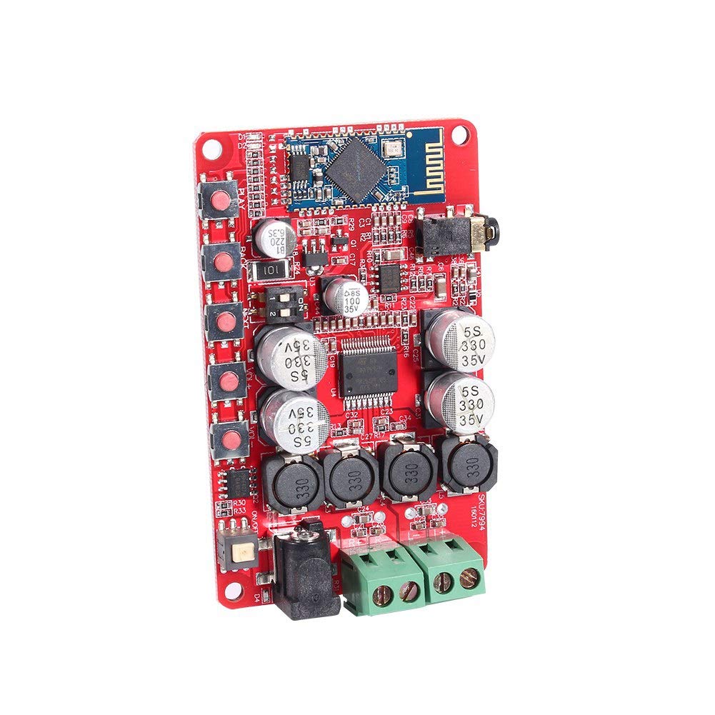 Carte Ampli Bluetooth 50W+50W - DC 8-26V, Télécommande, Lecture TF/USB, Micro - Pour DIY Audio, Voiture, Home Studio