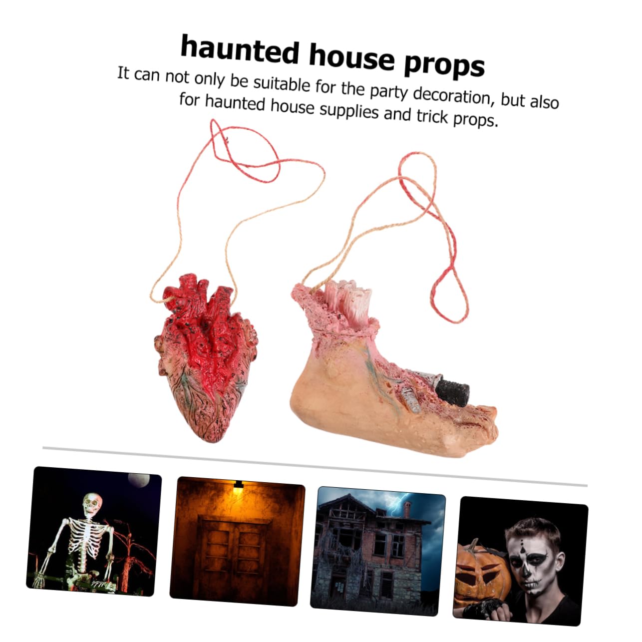 2stücke Hängende Gruselige Deko Mit Lebensnahen Menschlichen Organen Für Halloween Für Spukhaus-Dekoration Und Party-Events
