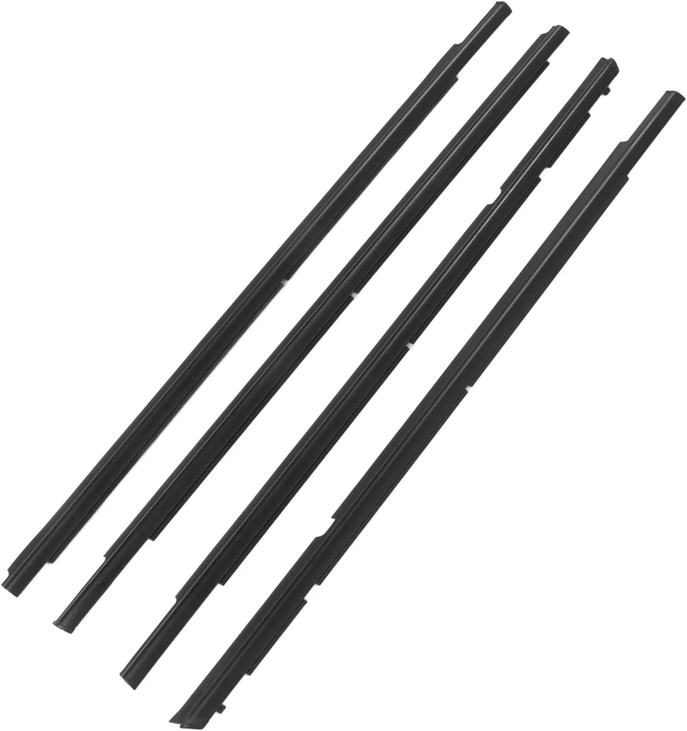 4Pcs Car Window Weatherstrip Auto Door Moulding Trim Belt Outer Window Sealing Belt Seal Strip for 2008-2017