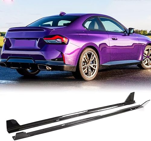 MCARCAR KIT Faldas laterales de fibra de carbono G42 para BMW Serie 2 G42 220i M Sport Coupé de 2 puertas 2022-2023 debajo de la puerta, paneles
