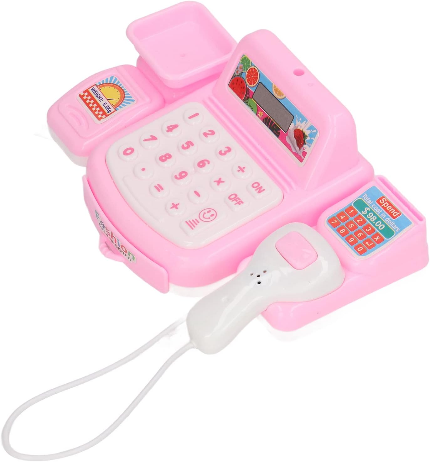 Cash Register Toy, Music Lights Early Learning Features with Set for Kids Plastic Durable Safe Educational Grocery Store Accessories Blue ?