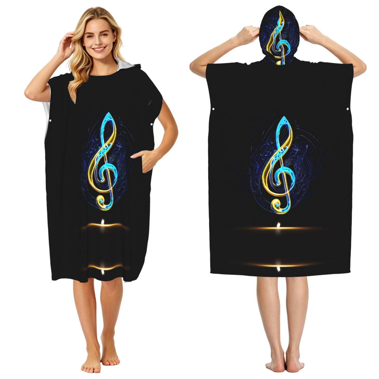 Serviette poncho à langer adulte pour se changer facilement sur la plage