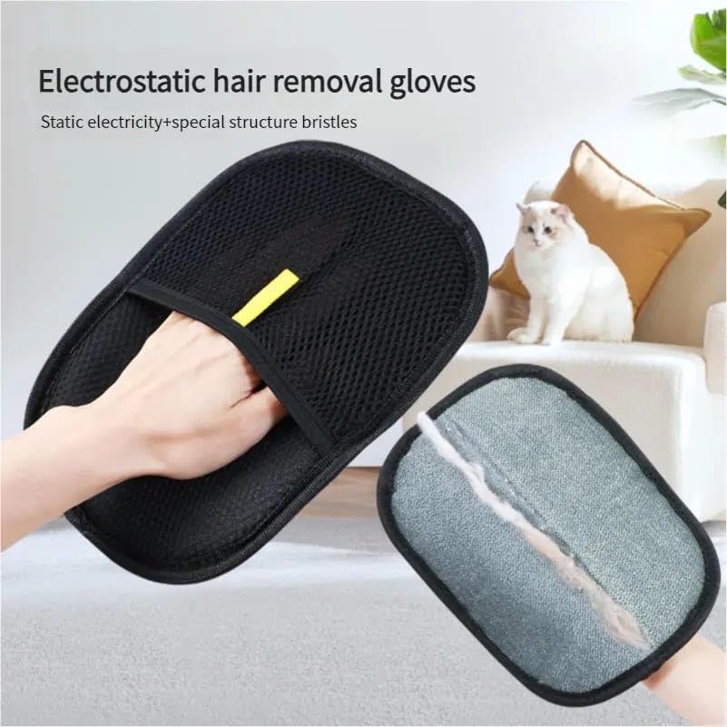 PetPurrfect 2 PCS Pet Grooming Gloves for Dogs & Cats, Reusable Deshedding Glove Set for Bathing Hair Removal & Massage - Image 2