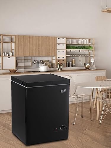 Miniatura 6 de Mini Chest Freezer 3.5 Cu.Ft 7 Gears Temperature Control Compact Deep Freezer with Top Open Door and Removable Storage Basket Black