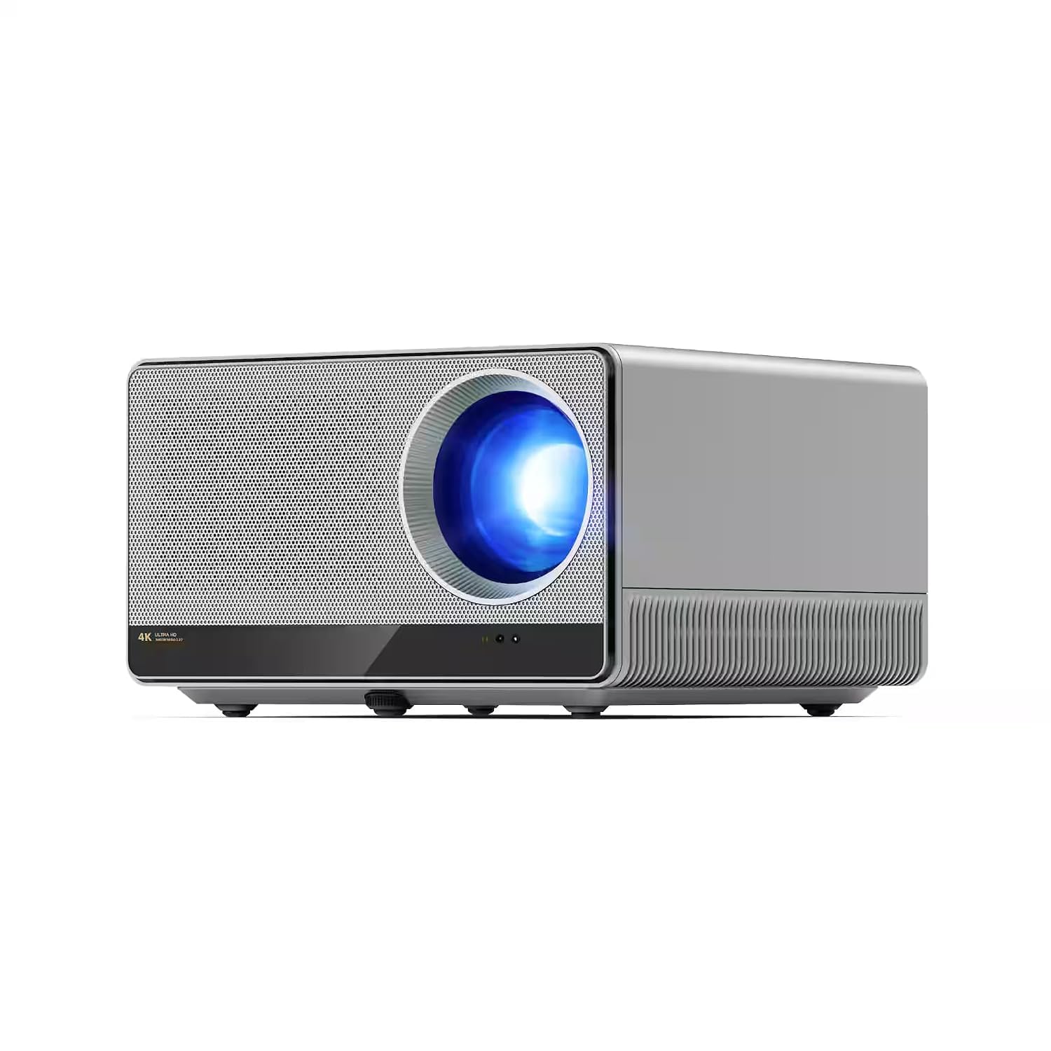 laser vision lv1050 gtv native 4k projector | 4000 ansi lumens | sealed optical engine | 2gb ram | led projector | hdmi, usb & av compatible | home theater and office | silver grey
