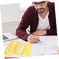 Vista 2 de iplusmile Plantillas de dibujos geométricos, paquete de 3 reglas geométricas de medición, plantillas de dibujo, herramientas de medición, plantillas