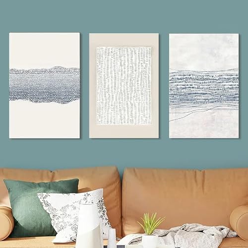 CLJKDX Modern Abstract Geometric Patterns Canvas Painting Minimalist Art Poster Painting Living Room Kitchen Office Bedroom Decoration-50 * 70cm*3PCS (No Frame)