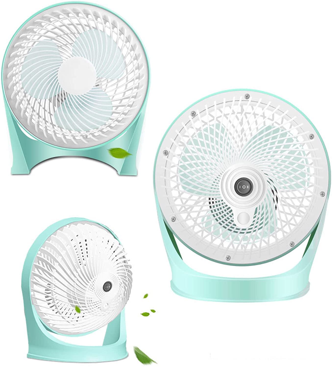 Mini Ventilatore Elettrico Silenzioso, Ventilatore da Tavolo per Dormitorio per Studenti, Raffreddatore d'Aria Ventilatori da Tavolo Ricaricabili USB per Auto da Ufficio a Casa