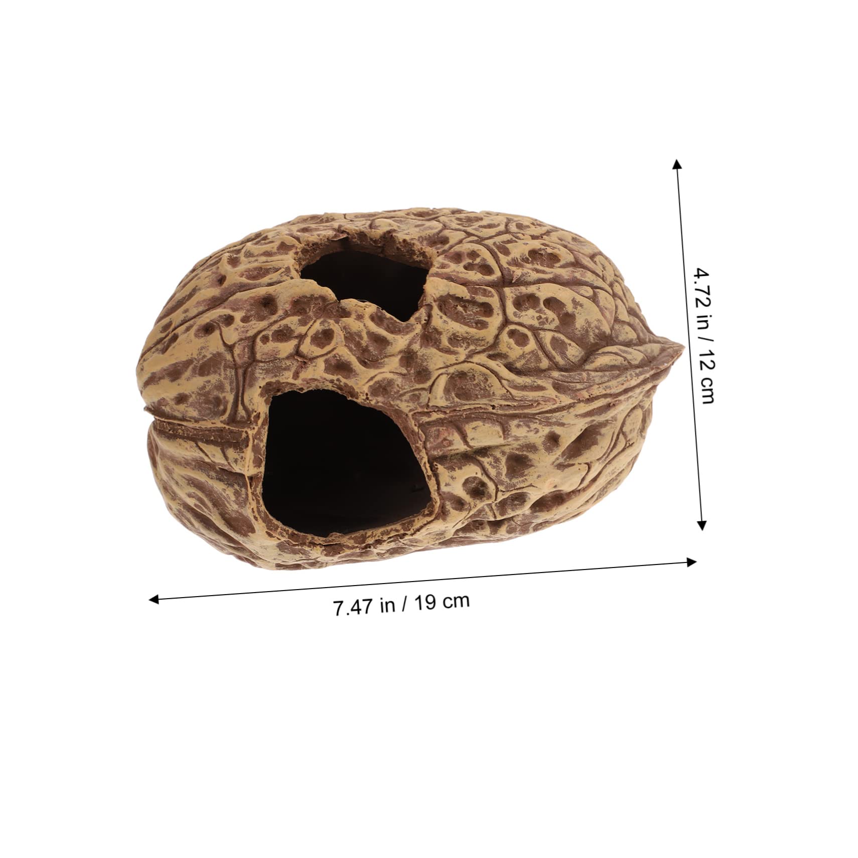 Mipcase Escondite De Nueces Cueva para Pecera Decoración para Acuario Cueva para Refugio para Peces Casa para Pecera