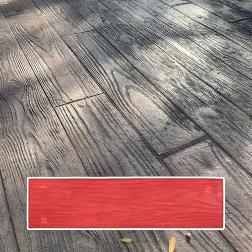 VEGIONES Concrete Stamps,Concrete Texture Rectangular Concrete Seamless Texture Mat Forms, Slate Wood Plank Imprint Overlay Tools(