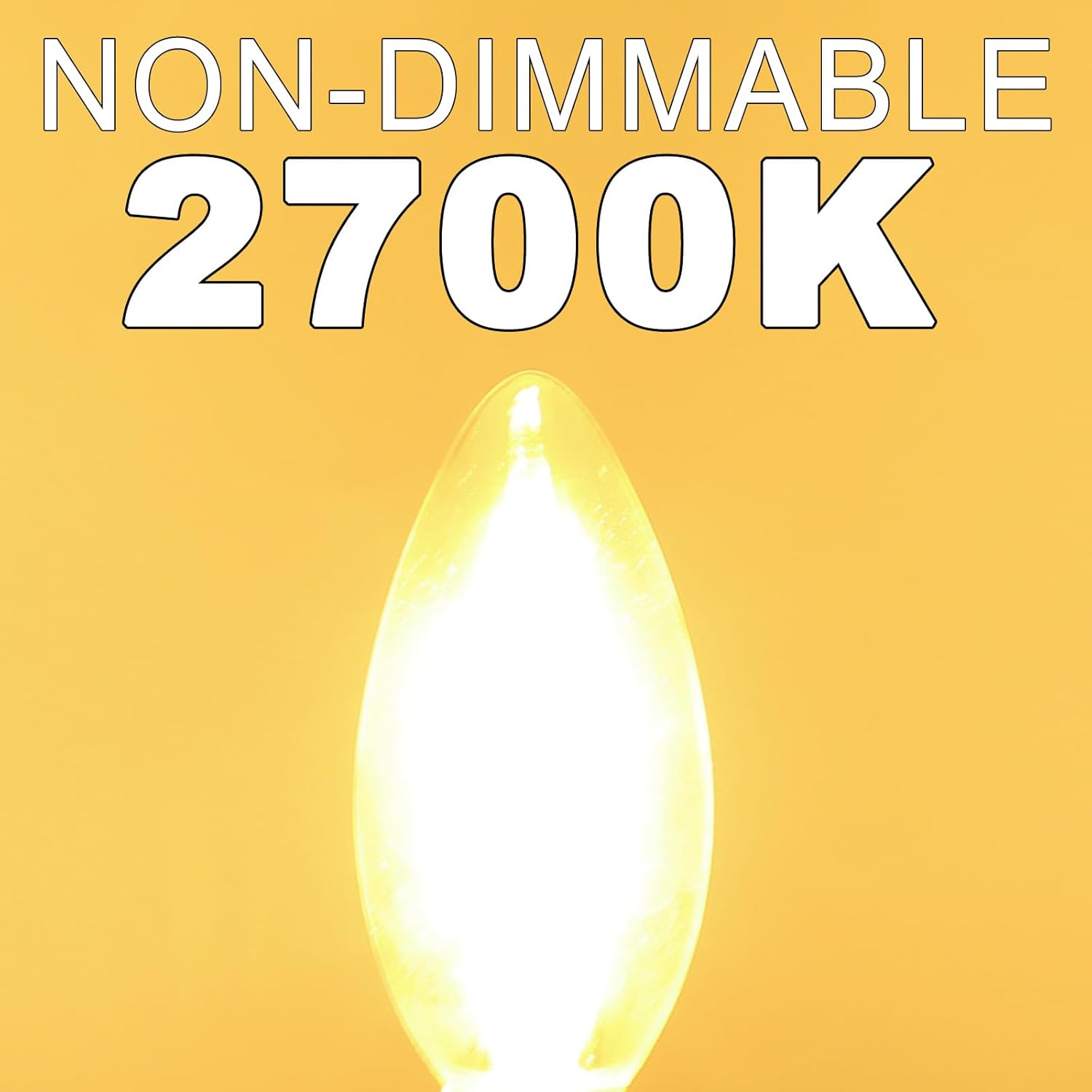 E12 Candelabra Bulb 2700K Soft White, 6W Equivalent to 60 watt, E12 LED Bulb Non-Dimmable, Chandelier Light Bulbs, B10 Candle Light Bulbs, 90+CRI, 600LM, Cear Glass, 12 Pack - Image 8