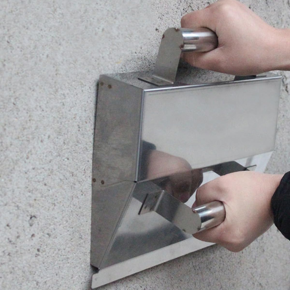 Cazzuola per Intonaco in Acciaio Inox Argento Multifunzione | Finitura Pareti e Bordatura Calcestruzzo, Antiruggine, Uso Manuale, Formato Singolo