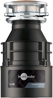 InSinkErator Badger 5 1/2 HP Garbage Disposal - Quiet Continuous Feed Disposer for Easy Food Waste Grinding