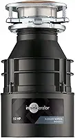 InSinkErator Triturador de lixo Badger 5, série padrão, alimentação contínua de 1/2 HP, preto