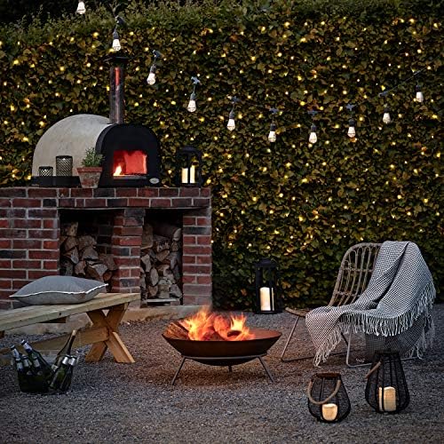 Lights4fun Festoon Party Lights 15 Warm White LED Retro Clear Bulb Battery 4.2m Indoor & Outdoor Use