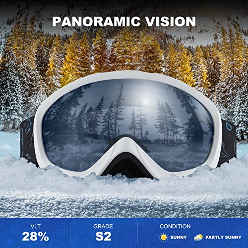 Odoland Kids Ski Goggles, Snowboard Goggles For Youth Skiing, Snow Goggles S2 Double Lens Anti-Fog Uv400 Protection #TOP1