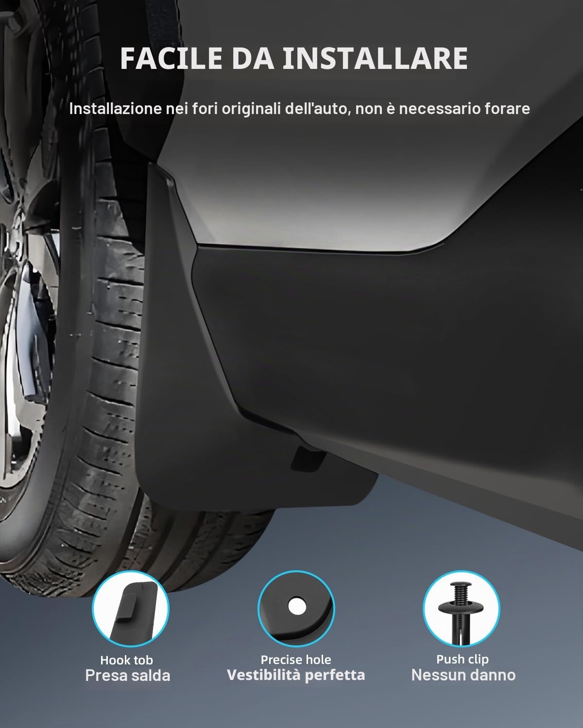(4 Pezzi) Paraspruzzi per Toyota RAV4 2019-2025