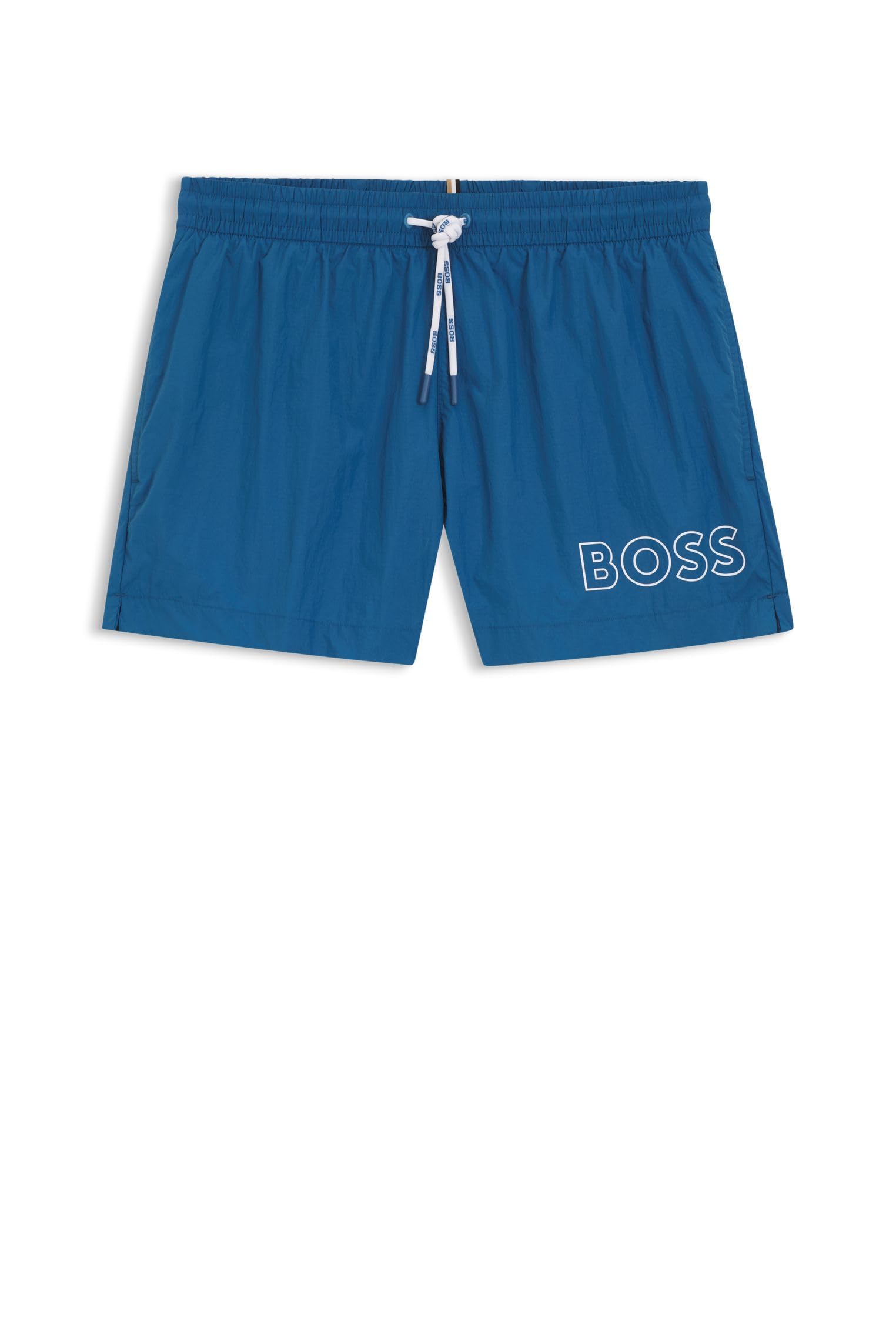 BOSS Herren Mooneye Badeshorts mit Umriss-Logo-Print