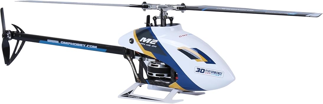 OMPHOBBY M2 EVO MK2 RC Helicopter for Adults Dual Brushless Motors Direct-Drive 6 Channel RC Helicopters Outdoor, Superior 3D Remote Control Plane Gifts Newly Upgraded Mini Drone BNF White