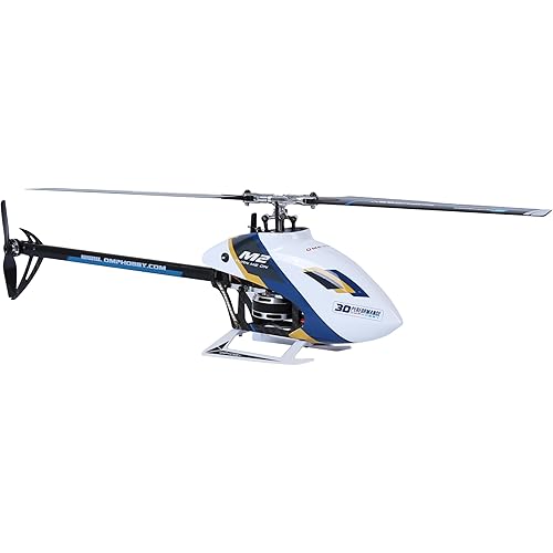 OMPHOBBY M2 EVO MK2 RC Helicopter for Adults Dual Brushless Motors Direct-Drive 6 Channel RC Helicopters Outdoor, Superior 3D Remote Control Plane Gifts Newly Upgraded Mini Drone PNP White