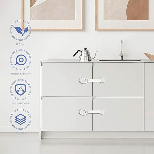 Miniatura 7 de Paquete de 10 cerraduras de cinta de seguridad para niños.