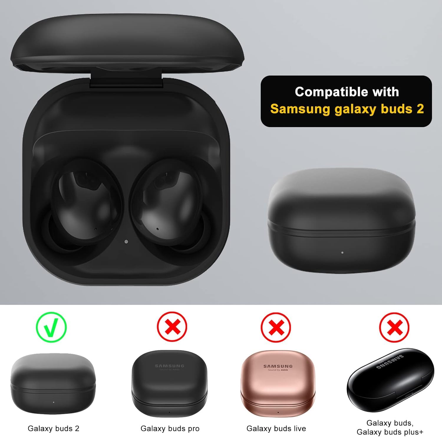 Custodia Di Ricarica Per Samsung Galaxy Buds2 Pro R510 – Colore Nero - Foto 4
