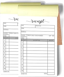 2-Part Carbonless Receipt Book