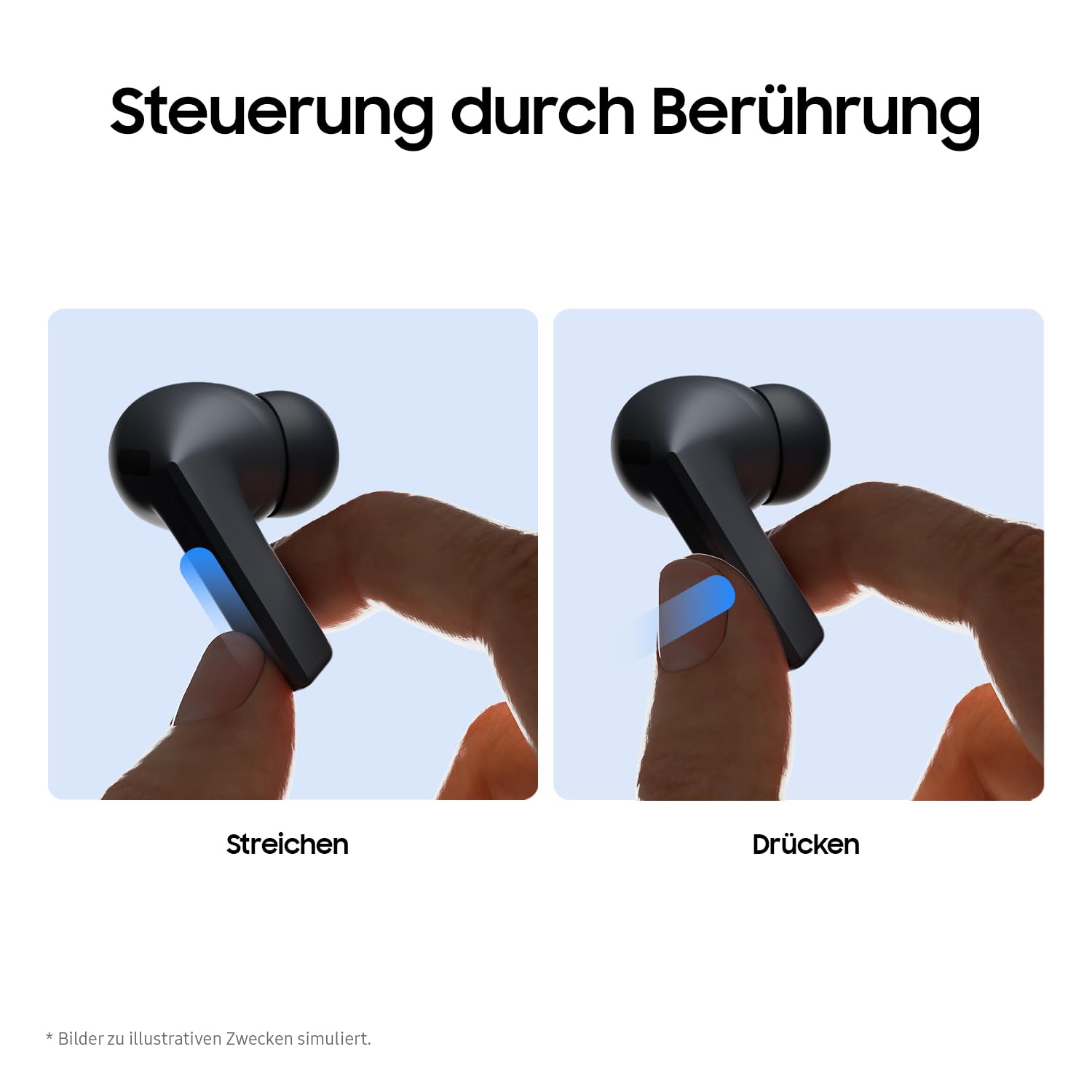 Samsung Galaxy Buds3 FE, Kabellose In-Ear-Kopfhörer inkl. mobeen Soft Clear Case, Ausgewogener Klang, 360 Audio, Aktive Geräuschunterdrückung & Clear Call, AI Kopfhörer mit Gemini, Black