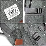 Kaukko Damen Rucksack Studenten Backpack Laptop College Schulrucksack Reiseeucksack, (05) Grau, Large - 6