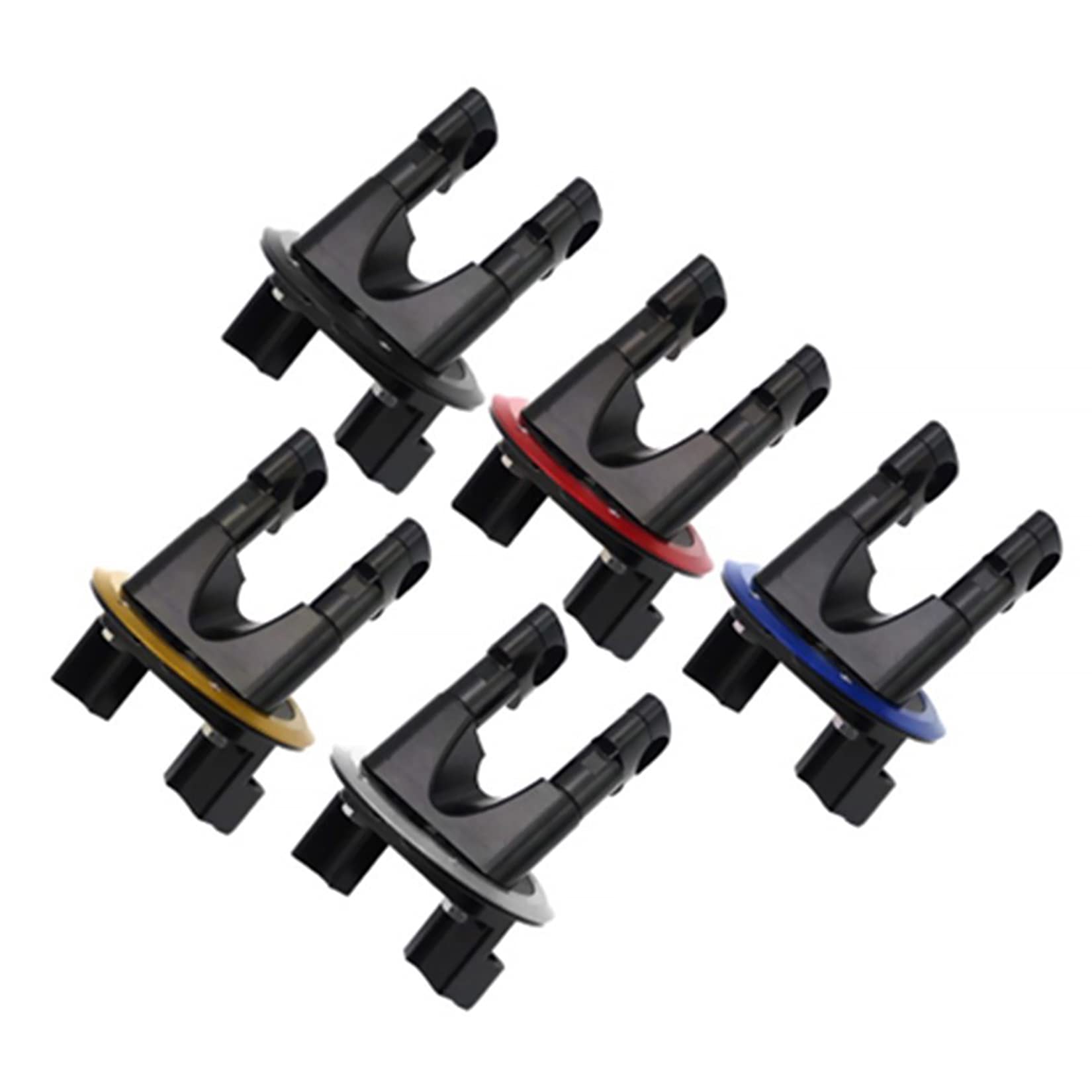 Adaptador de la Abrazadera del Manillar de la Motocicleta PSLER Accesorios para Motos para Yamaha TMAX 500 2008-2012 y TMAX 530 2012-2016 y TMAX 530 DX SX 2017-2019 y TMAX 560 2020-2021(Titanio)