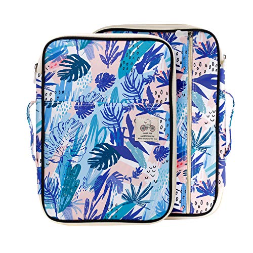 Lazyaunti Zipper Portfolio Organizer A4 Note Pouch-Waterproof Document Bags/Zipper Binder/Paper Case for 12.5" Mac,Tablet,Pens,washi Tape,Journals,Sketch Books(Blue Forest)