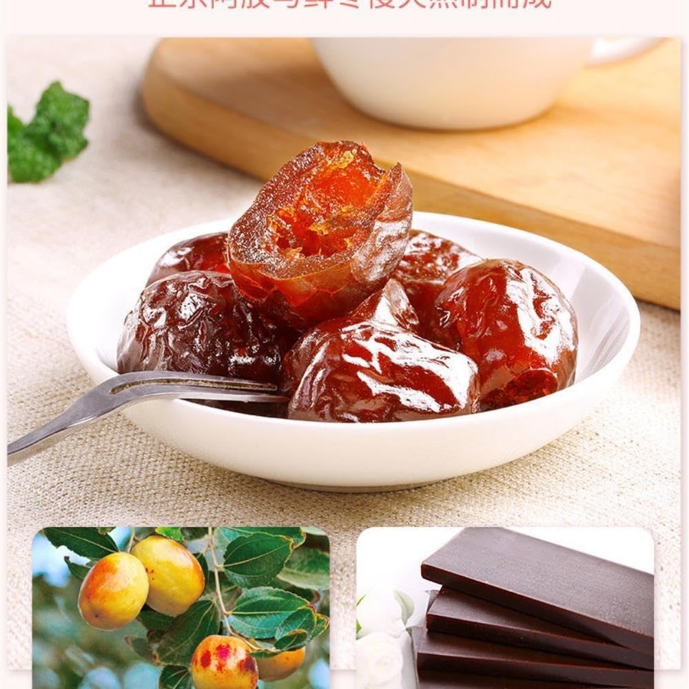Azufaifa confitada sin hueso 228G, dátil rojo semillas, refrigerio informal de frutas en conserva(3pcs)