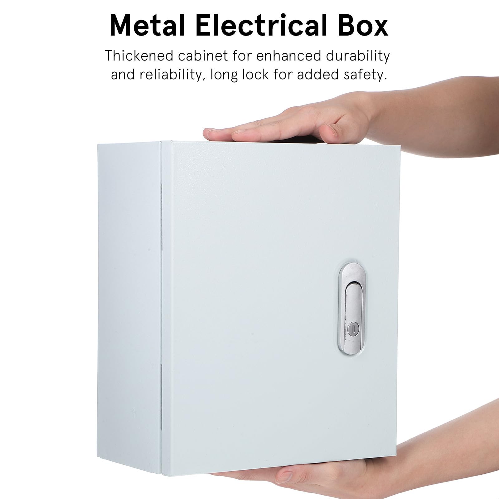 YARNOW Aufputz mit Verstärktem Gehäuse aus Edelstahl Verteilerkasten und Langem Schloss Praktische Elektrobox für Außenbereich und Hochleistungsgeräte
