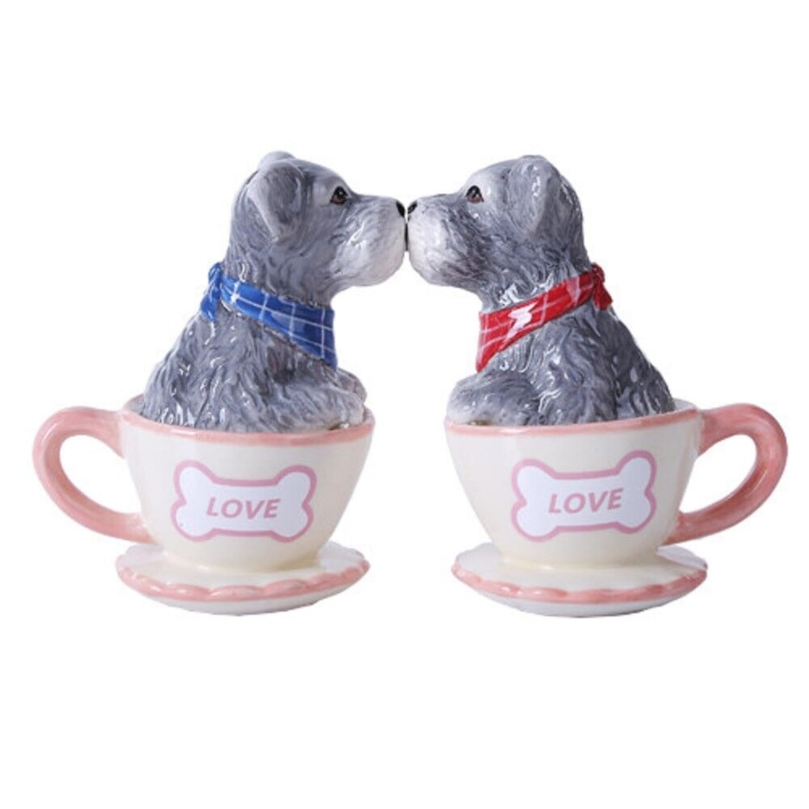 Amazon.com: Schnauzer Puppy Love 3 inch Ceramic Stoneware Salt and