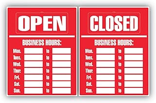 COSCO 098072 Business Hours Sign Kit, 15 x 19, Red