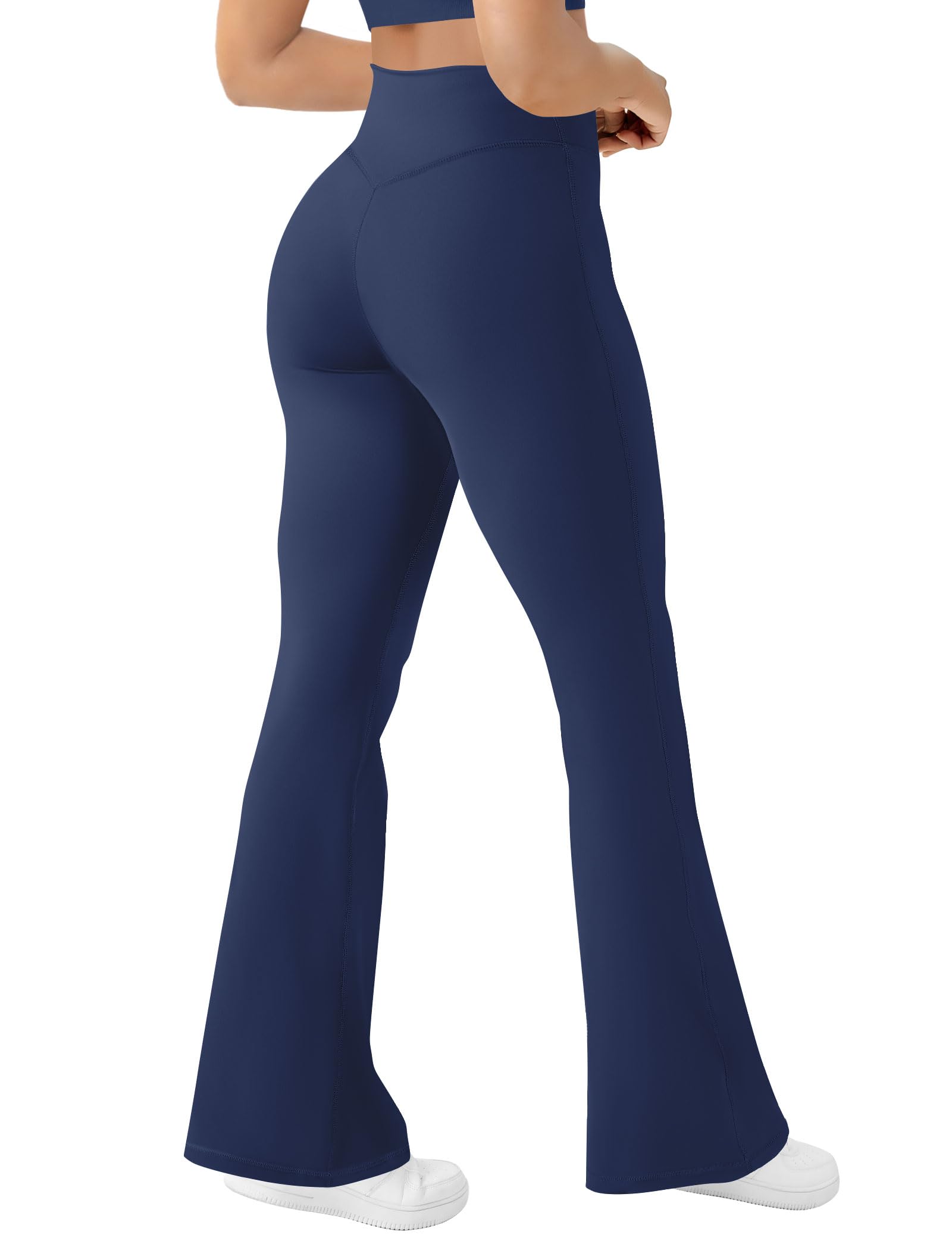 Womens Yoga Pants Bootcut Flare Leggings Flared Bell Bottom Leggings High Waisted Workout Pants Tummy Control