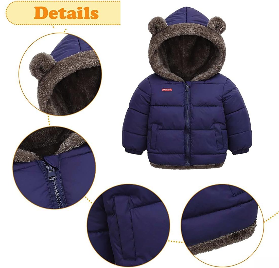 Tricycle Clothing Kids Boys & Girls Unisex Warm Full Sleeves Reversible Quilted Furr Standard Length Jacket With Hood (4-5 Year, Purple) 1