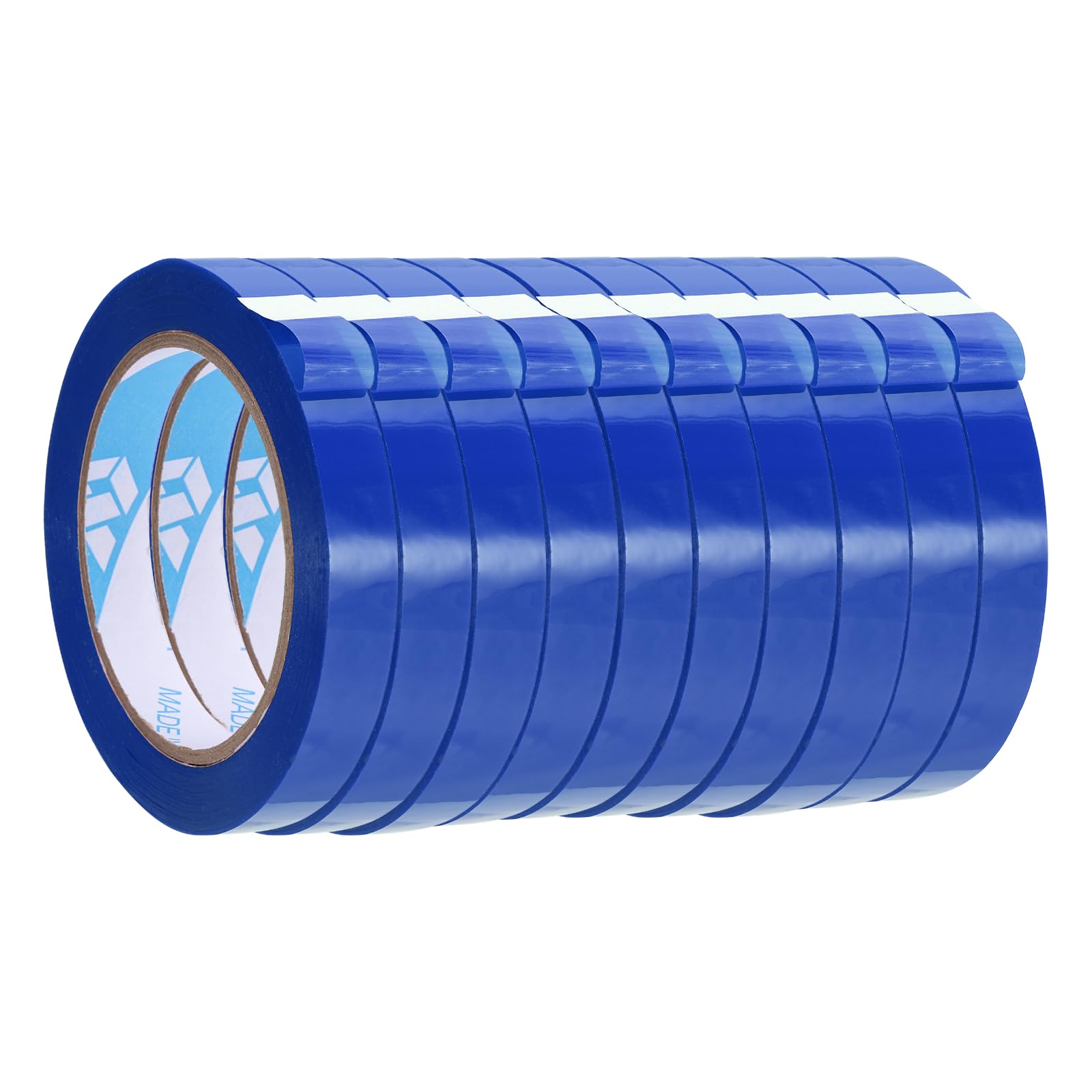 sourcing map 10Pcs Poly Bag Sealing Tape, 9/16" x 98.4 Yard Plastic Bag Sealer Tape Packaging Sealing for Shops Packaging Food Vegetable Meat Cake Bread Freezer Ice, Blue
