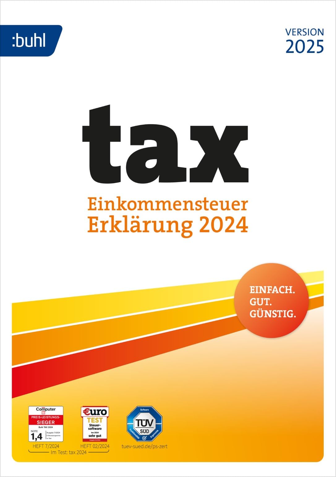 Tax 2025 DVD Box (für Steuerjahr 2024)|frustfreie Verpackung