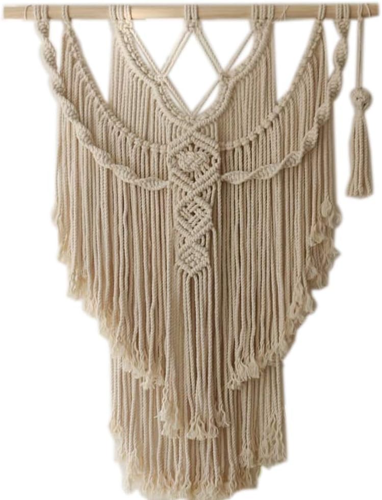 lijunjp Macrame Bohemian Farmhouse Wall Art Tapestry