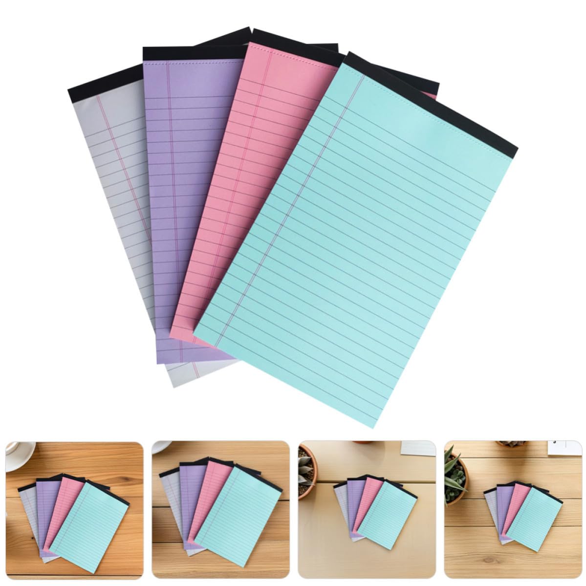 SEWACC 12 Stück packung A5 Notizblock auch Schreibblock Liniert Farbig mit Abreißbaren Seiten Papier für Schule und Zuhause