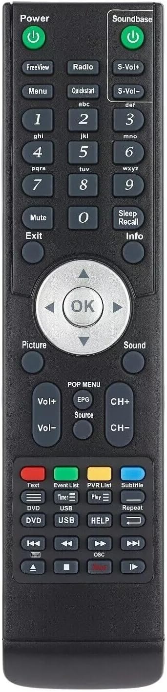 Original Remote control for All CELLO Non Smart LED TVs, Compatible with all Cello TVs, With 10 Meters Range, C1620F, C1920S, C1920FMTR, C2220FS, C2220S, C2420FS, C32220F, C4320F, C3220DVB, C4020DVB