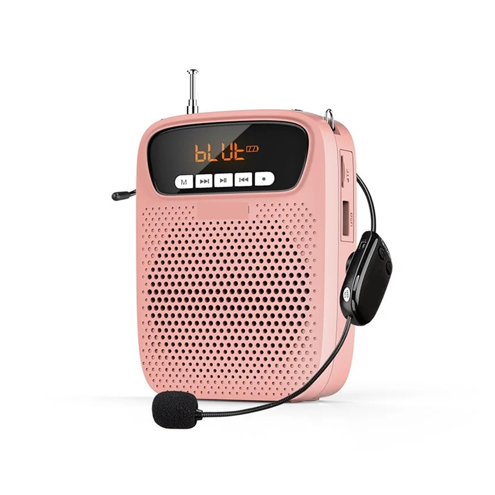 Amplificatore vocale, Mini Altoparlante Da 15 W Registrazione Audio Wireless Microfono Guida Altoparlante Insegnamento Amplificatore Vocale For Istruzioni For Insegnanti(Wired Cable Microphone)