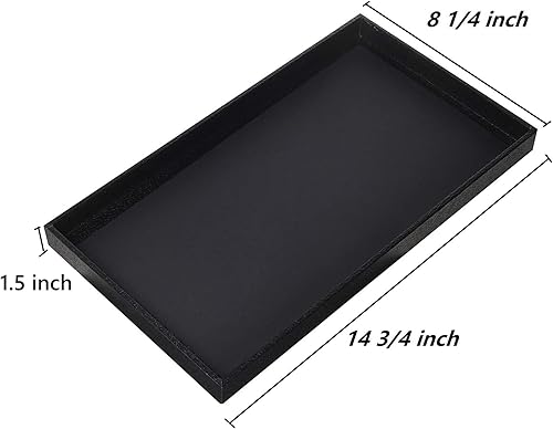 Miniatura 2 de RJ Displays - 12 piezas de 1.5 pulgadas de color negro profundo de plástico apilable para joyas, presentación, bandejas de almacenamiento, tienda