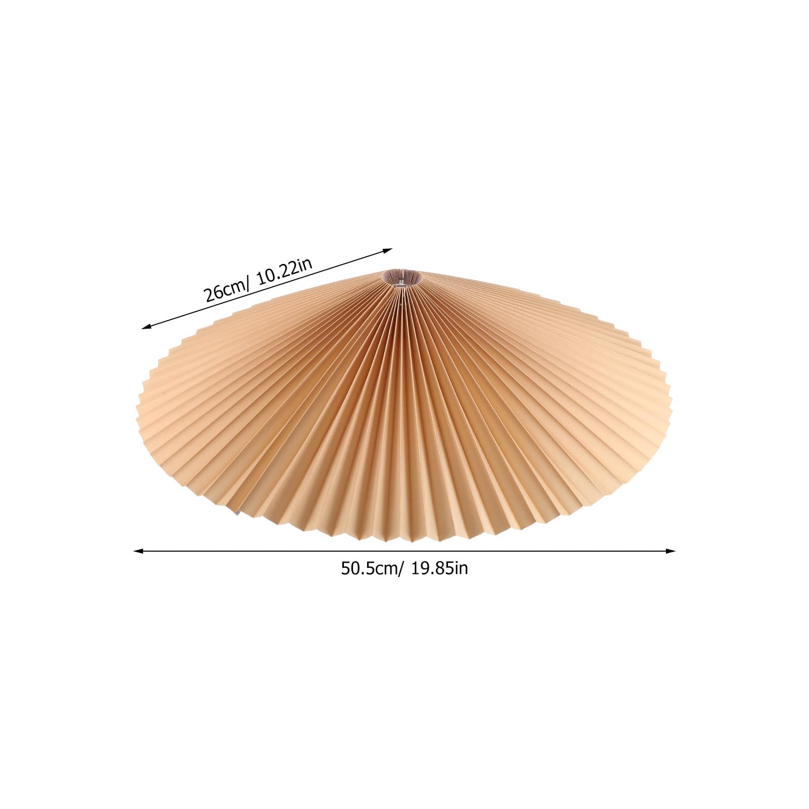 Abażur w stylu vintage: materiałowy pokrowiec na lampę podłogową - abażur z falbanką, dyfuzor do biurka, stołu i wiszącej lampy, 20" dół x 10" skos x 5&; góra, khaki