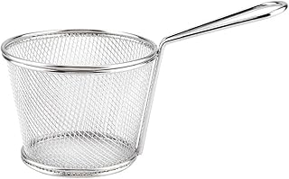 Round Wire Fry Basket,Mini Stainless Steel Chips Deep Fry Baskets Food Presentation Strainer Potato Cooking Tool,for Cafe Restaurant Your Home