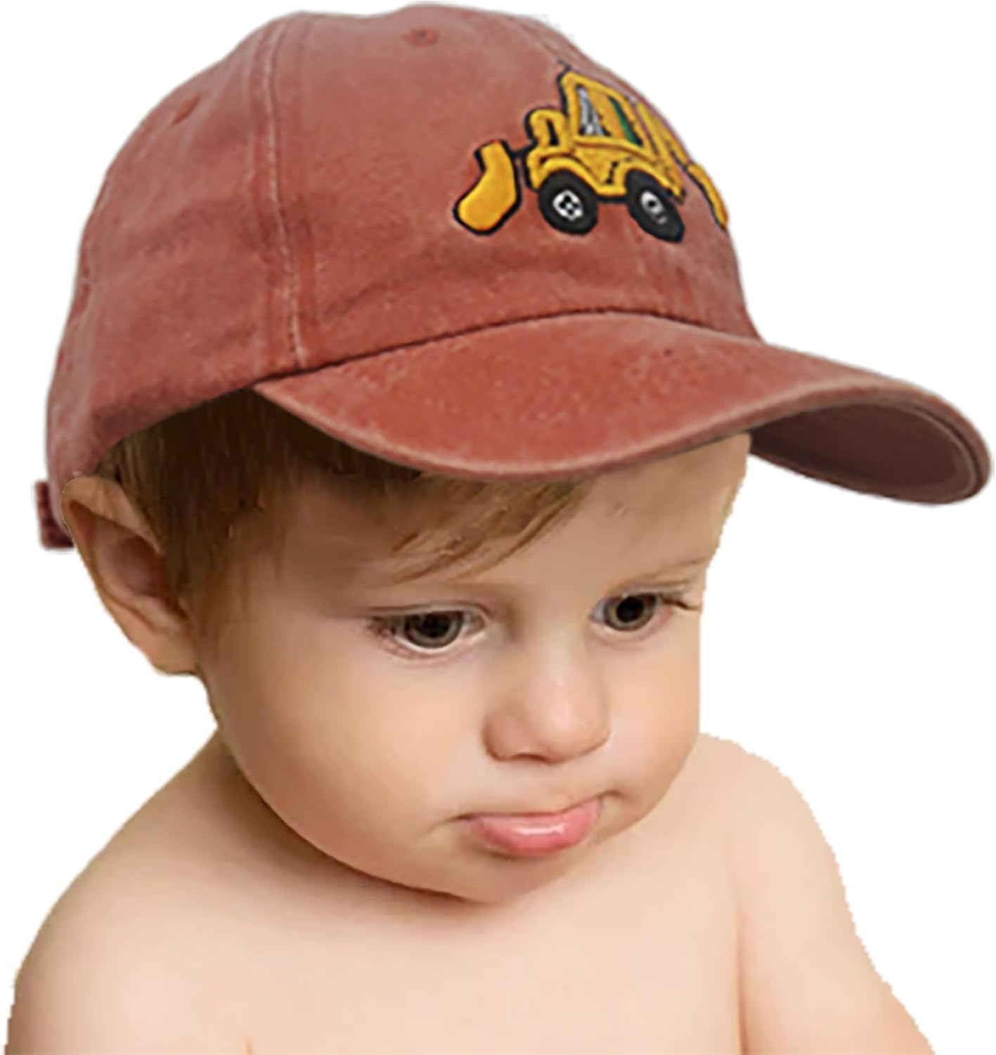 Excavator Toddler Baseball Hat, Embroidery Adjustable Kids Baseball Boys Cap Big Brother Present Age 2-8 - Image 2